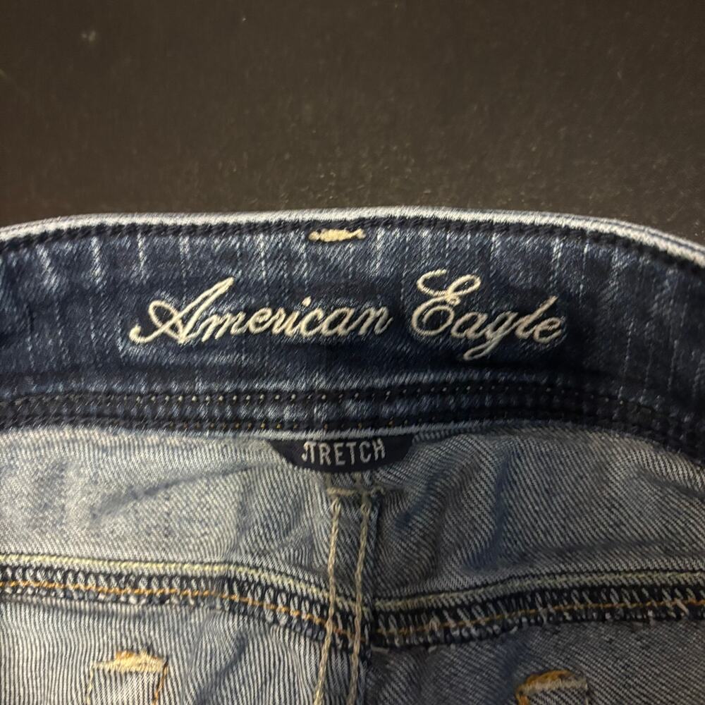American Eagle Original Boot Stretch Denim Cutoff Shorts Womens Size 0 - Picture 5 of 7